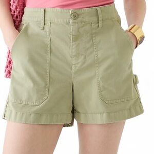 J. CREW Khaki Green Cargo Shorts Size 8 Higher-rise Gorpcore Woman's  Size 8